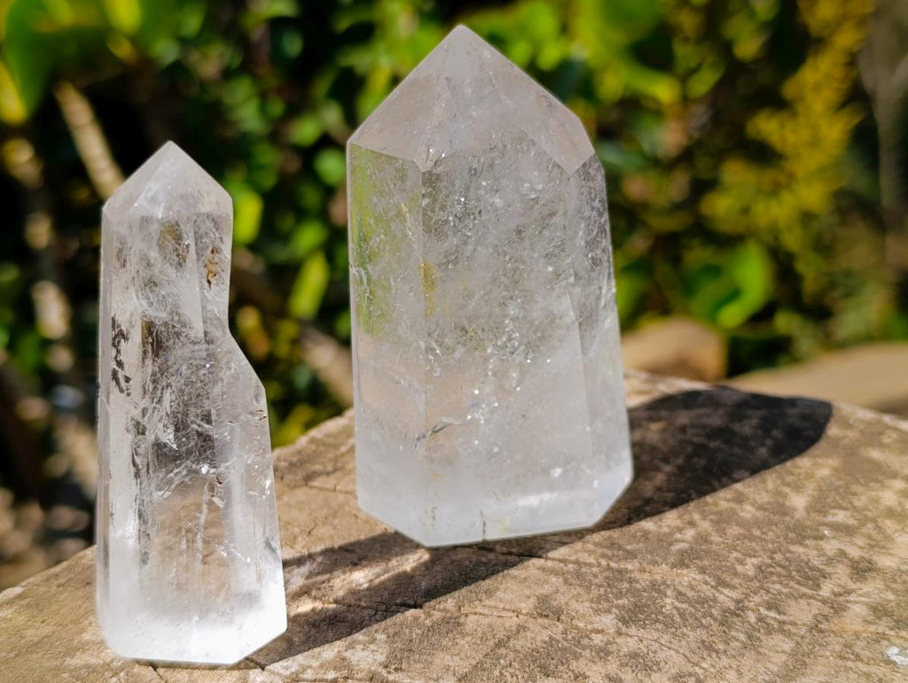 Polished Clear Quartz Crystals x 6 From Madagascar - Toprock Gemstones and Minerals 