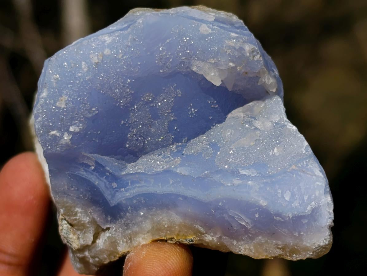 Natural Blue Lace Agate Specimens x 12 From Nsanje, Malawi - Toprock Gemstones and Minerals 