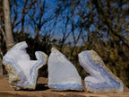 Natural Blue Lace Agate Specimens x 12 From Nsanje, Malawi - Toprock Gemstones and Minerals 