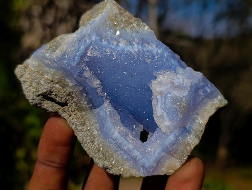 Natural Blue Lace Agate Specimens x 12 From Nsanje, Malawi - Toprock Gemstones and Minerals 