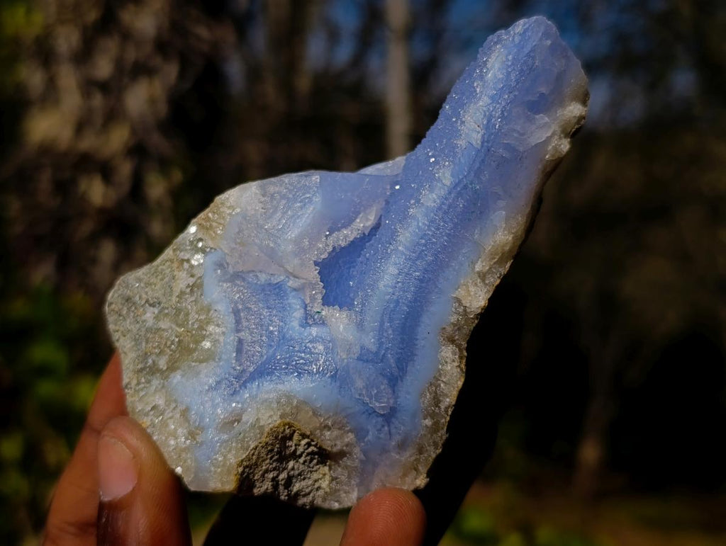 Natural Blue Lace Agate Specimens x 12 From Nsanje, Malawi - Toprock Gemstones and Minerals 