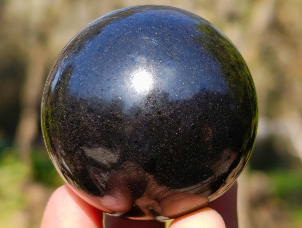 Polished Black Basalt Spheres x 12 From Madagascar - Toprock Gemstones and Minerals 