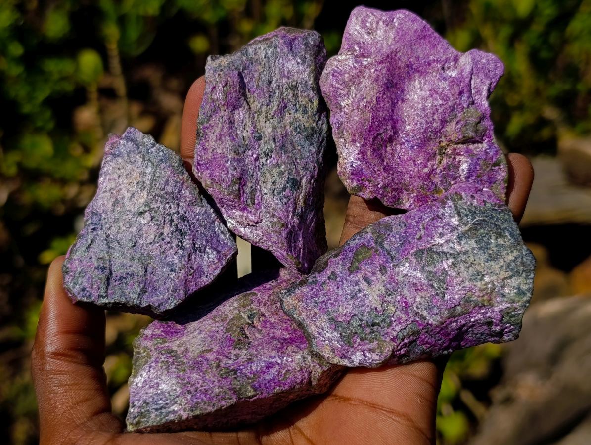 Natural Cobbed Stichtite Specimens x 35 From Barberton, South Africa - Toprock Gemstones and Minerals 