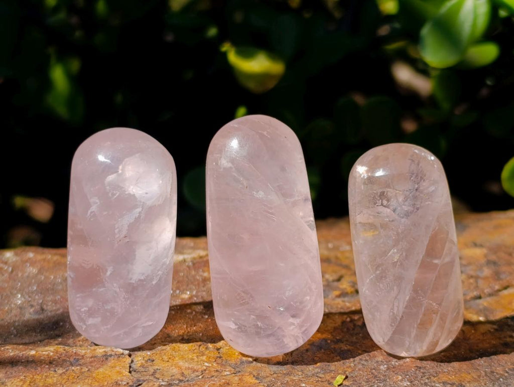 Polished Gemmy Rose Quartz Ampule Shaped Free Forms x 37 From Madagascar - Toprock Gemstones and Minerals 