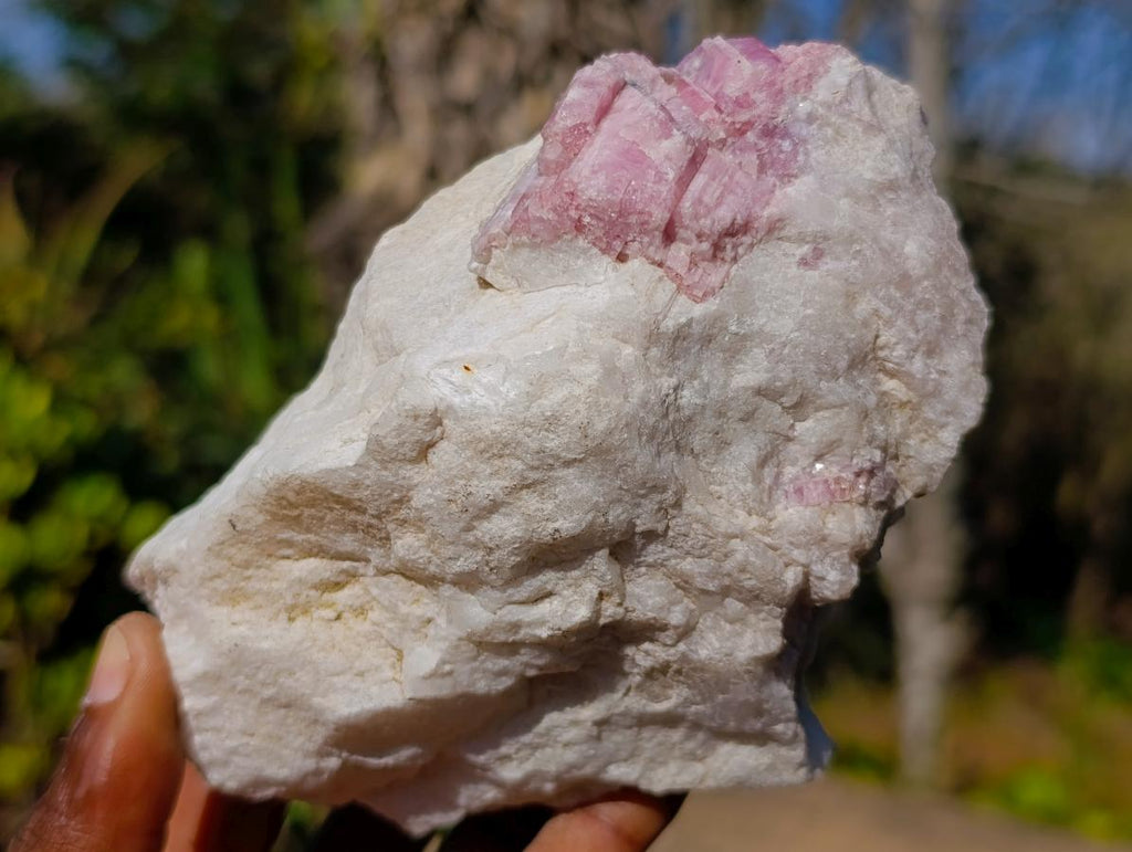 Natural Pink Rubellite Tourmaline Specimens x 4 From Karibib, Namibia - Toprock Gemstones and Minerals 