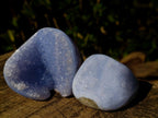 Polished and Natural Blue Lace Agate Free Forms and Standing Display Pieces x 6 From Nsanje, Malawi - Toprock Gemstones and Minerals 