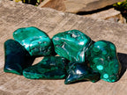 Polished Flower Banded Malachite Free Forms x 6 From Congo - Toprock Gemstones and Minerals 