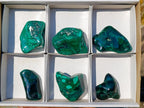 Polished Flower Banded Malachite Free Forms x 6 From Congo - Toprock Gemstones and Minerals 