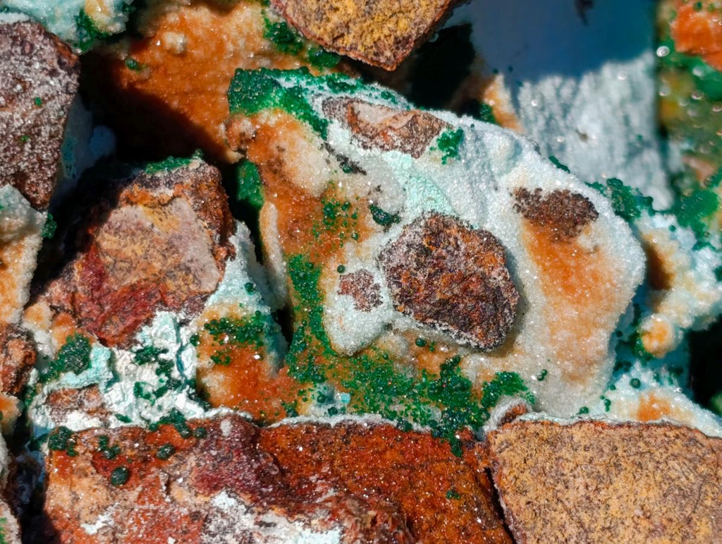 Natural Large Drusy Coated Chrysocolla Specimen with Crystalline Malachite on Copper Dolomite x 1 From Lupoto Mine, Congo - Toprock Gemstones and Minerals 