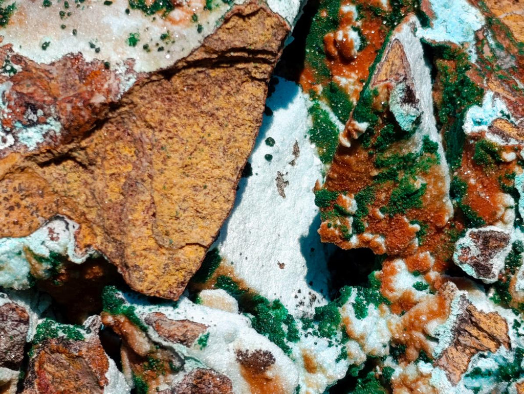 Natural Large Drusy Coated Chrysocolla Specimen with Crystalline Malachite on Copper Dolomite x 1 From Lupoto Mine, Congo - Toprock Gemstones and Minerals 