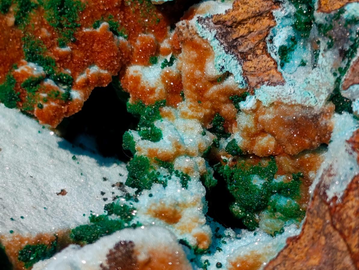 Natural Large Drusy Coated Chrysocolla Specimen with Crystalline Malachite on Copper Dolomite x 1 From Lupoto Mine, Congo - Toprock Gemstones and Minerals 