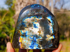 Polished Spectrolite Labradorite Standing Display Pieces x 3 From Madagascar - Toprock Gemstones and Minerals 