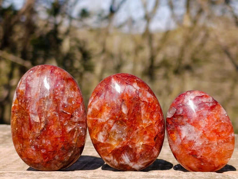 Polished Mini Red Hematoid Quartz Palm Stones x 20 From Ambatondrazaka, Madagascar - Toprock Gemstones and Minerals 