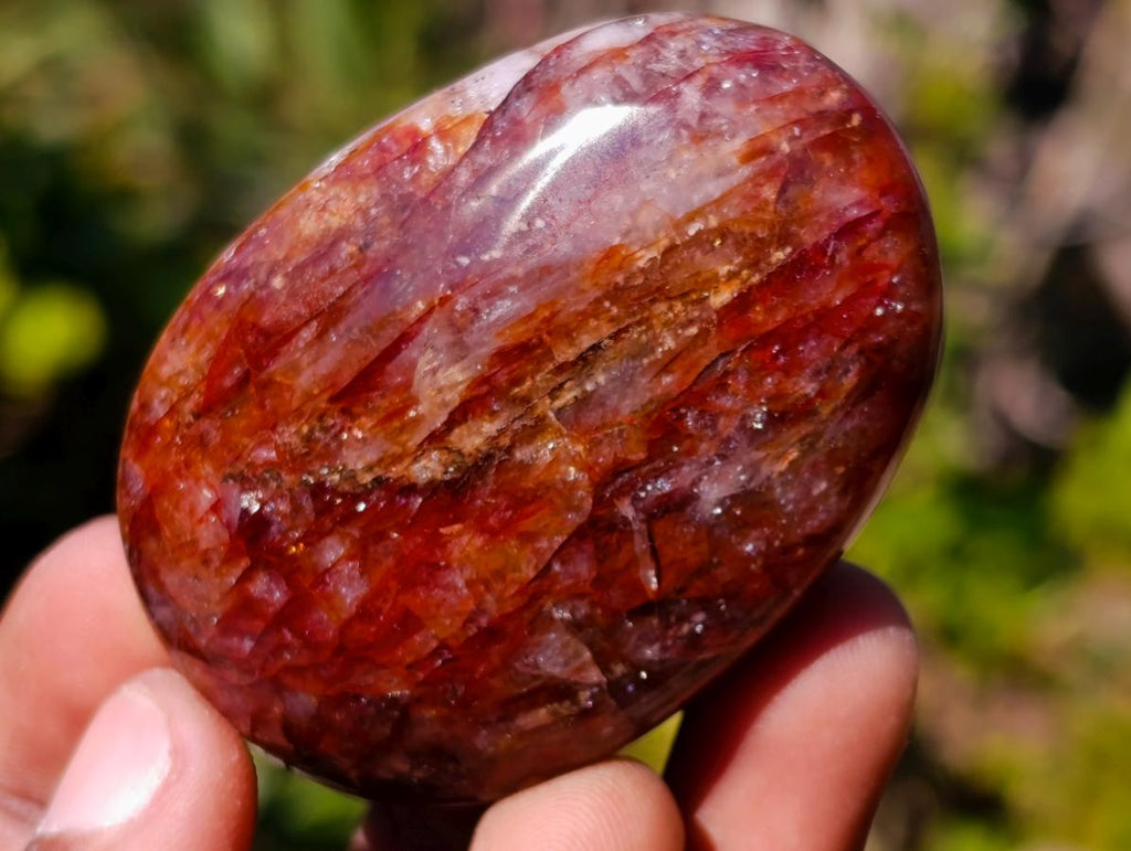 Polished Mini Red Hematoid Quartz Palm Stones x 20 From Ambatondrazaka, Madagascar - Toprock Gemstones and Minerals 