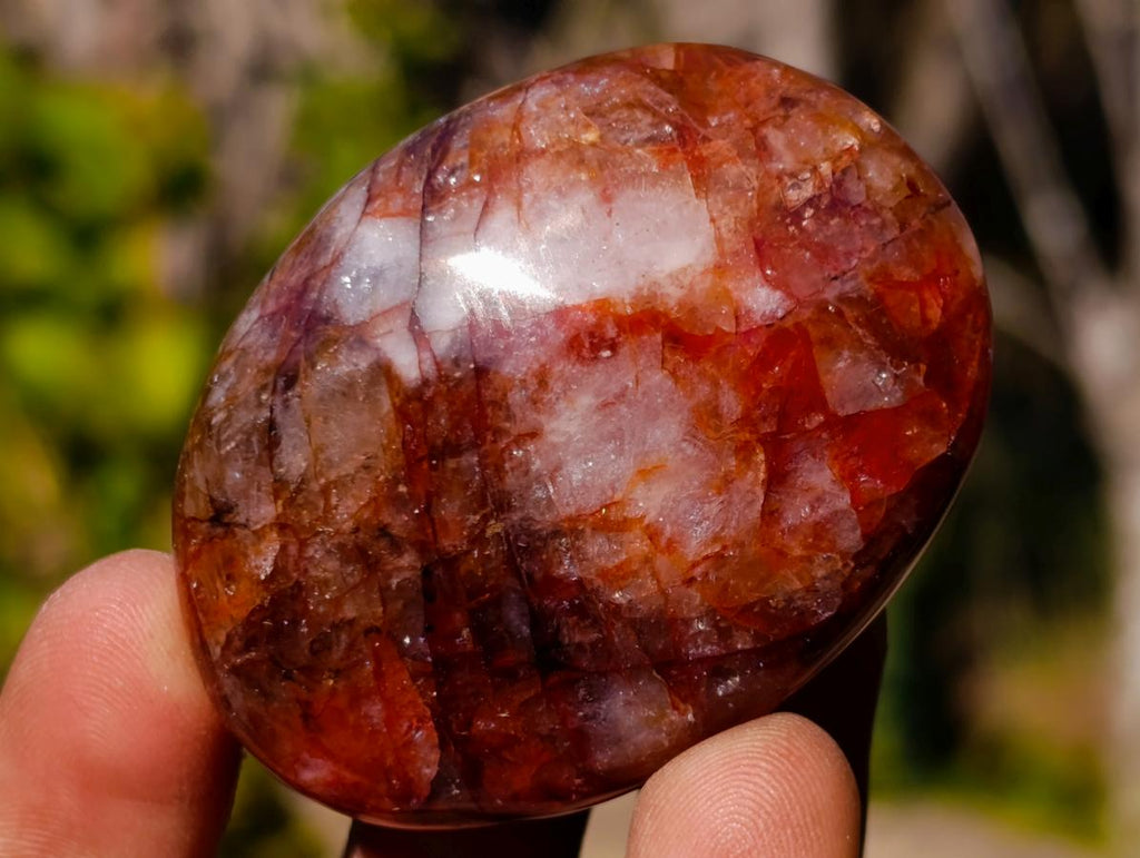 Polished Mini Red Hematoid Quartz Palm Stones x 20 From Ambatondrazaka, Madagascar - Toprock Gemstones and Minerals 