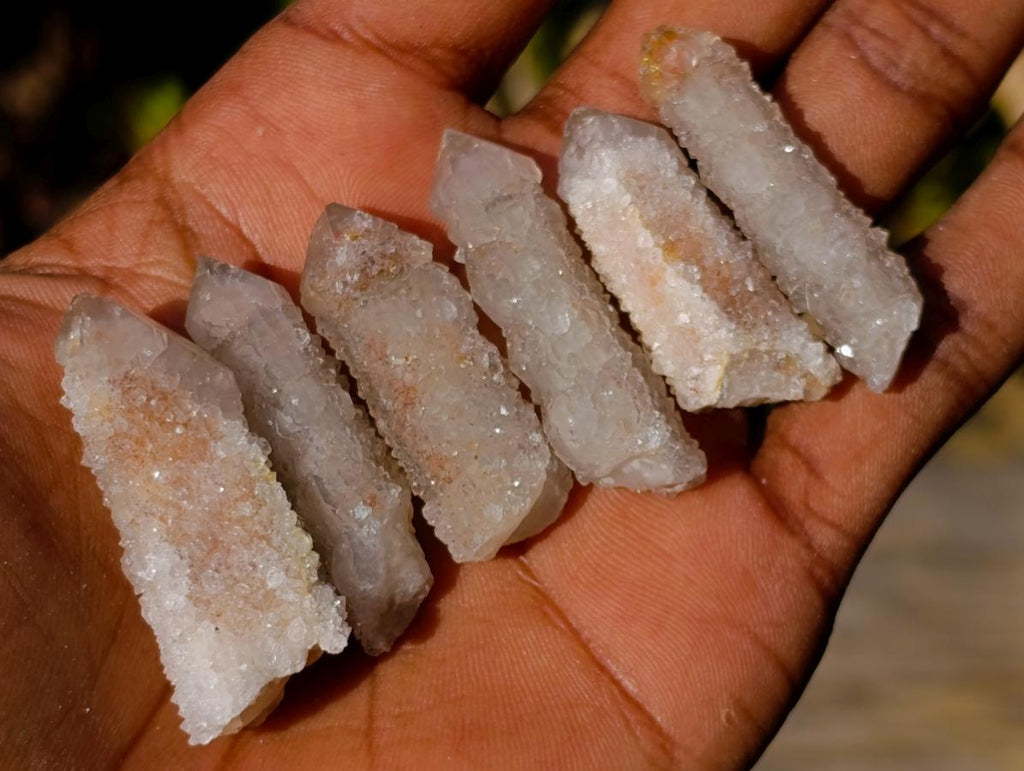 Natural Drusy Fairy Spirit Quartz Single Crystals x 70 From Boekenhouthoek, South Africa - Toprock Gemstones and Minerals 