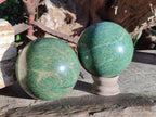 Polished Verdite Spheres x 2 From Barberton, South Africa - Toprock Gemstones and Minerals 