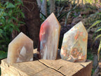 Polished Strawberry Agate Display Crystals x 3 From Mozambique - Toprock Gemstones and Minerals 