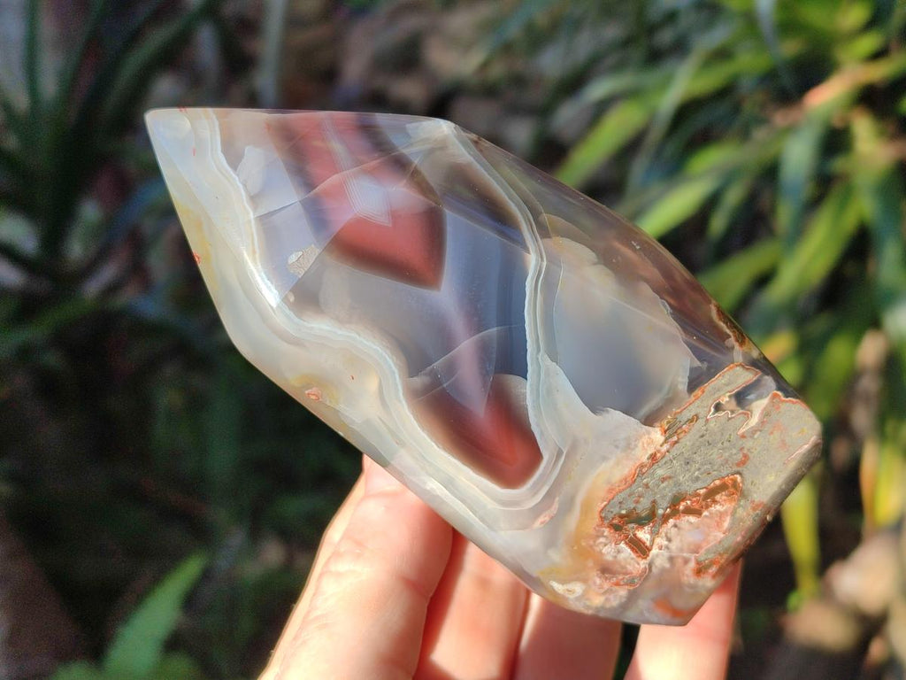 Polished Strawberry Agate Display Crystals x 3 From Mozambique - Toprock Gemstones and Minerals 