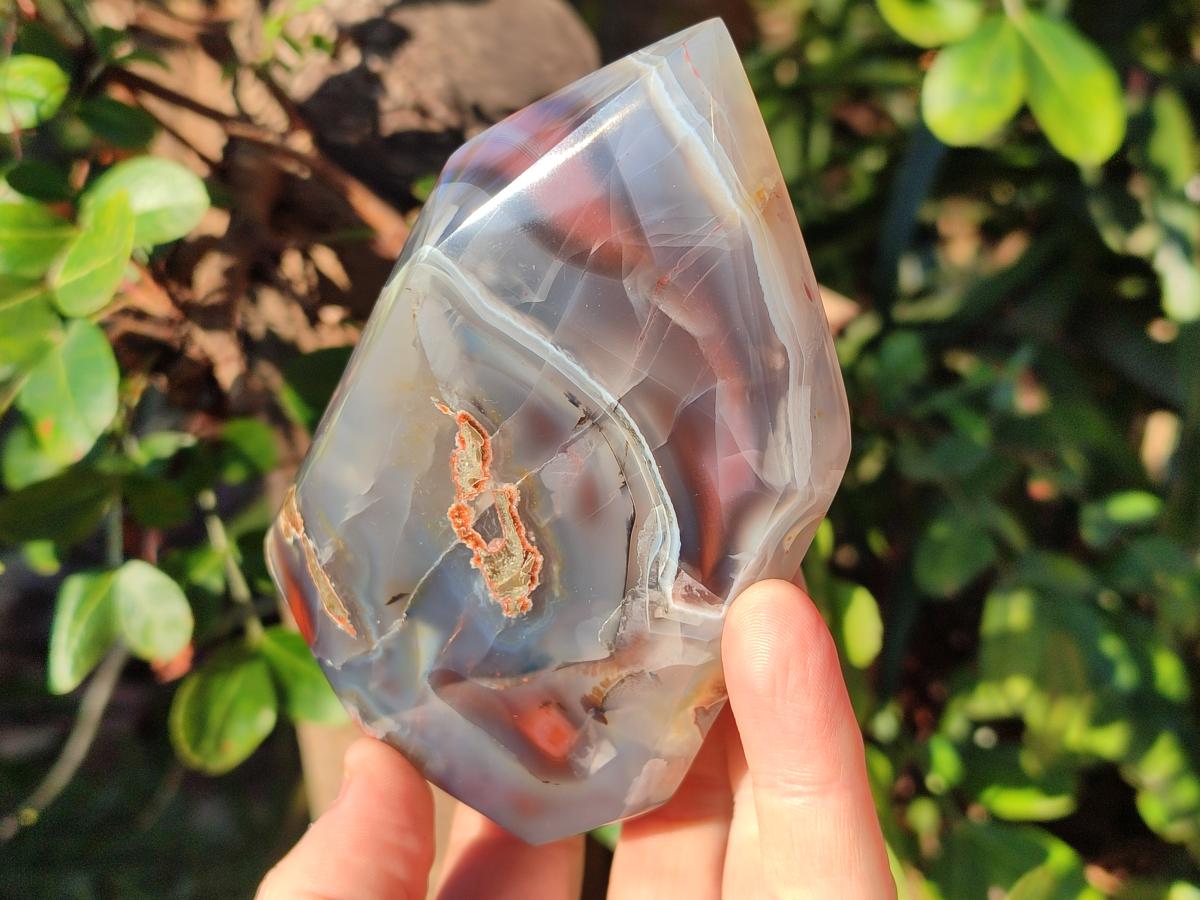 Polished Strawberry Agate Display Crystals x 3 From Mozambique - Toprock Gemstones and Minerals 