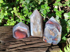 Polished Strawberry Agate Display Crystals x 3 From Mozambique - Toprock Gemstones and Minerals 