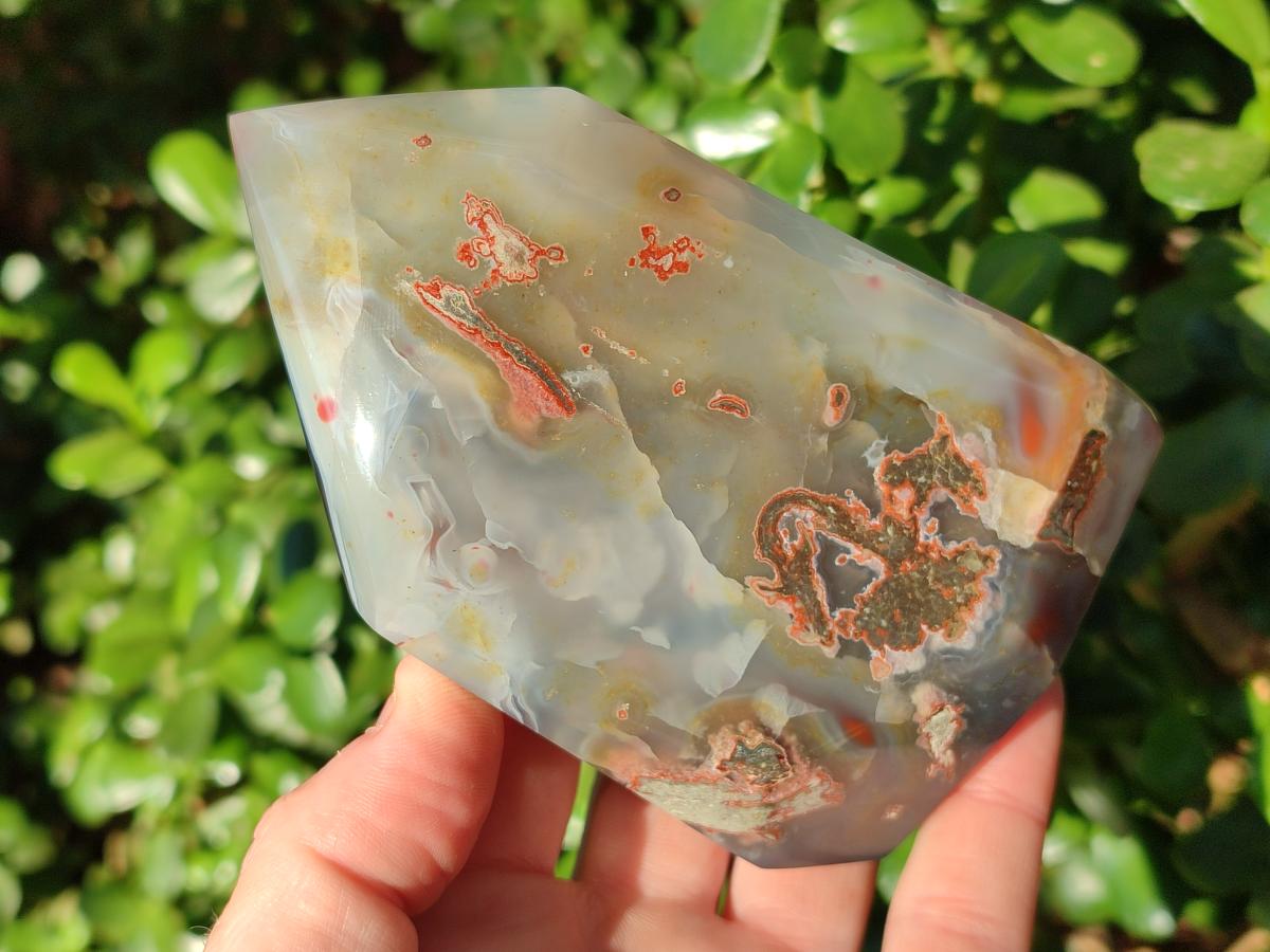 Polished Strawberry Agate Display Crystals x 3 From Mozambique - Toprock Gemstones and Minerals 