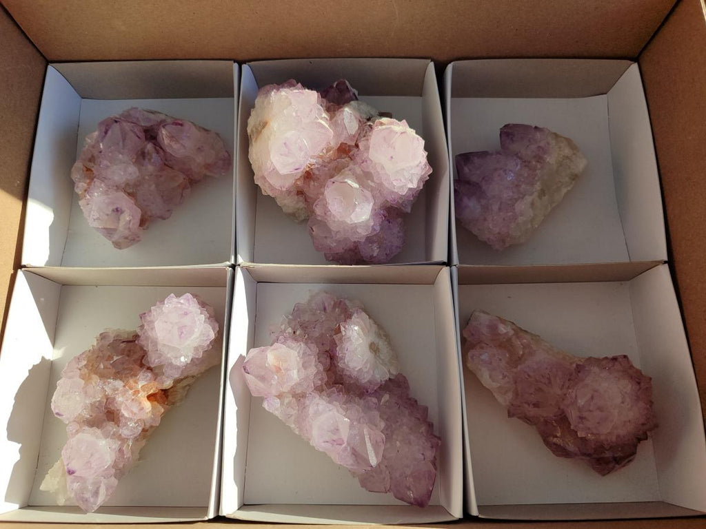 Natural Spirit Amethyst Clusters x 6 From Boekenhouthoek, South Africa - Toprock Gemstones and Minerals 