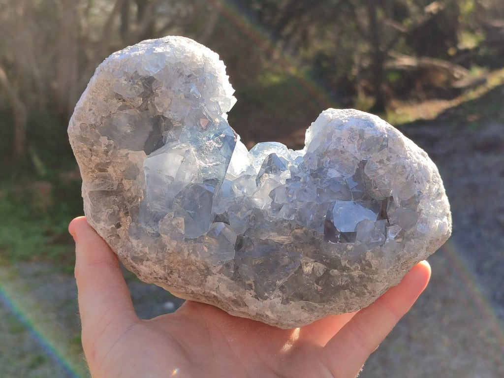 Natural Large Blue Celestite Specimen x 1 From Sakoany, Madagascar - Toprock Gemstones and Minerals 