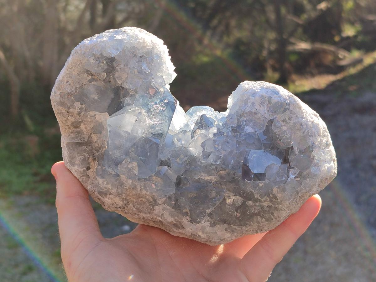 Natural Large Blue Celestite Specimen x 1 From Sakoany, Madagascar - Toprock Gemstones and Minerals 