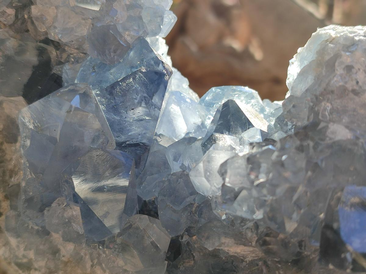 Natural Large Blue Celestite Specimen x 1 From Sakoany, Madagascar - Toprock Gemstones and Minerals 
