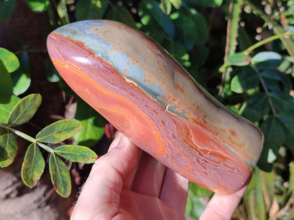 Polished Polychrome Jasper Standing Display Pieces x 2 From Androka, Madagascar - Toprock Gemstones and Minerals 