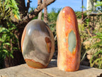 Polished Polychrome Jasper Standing Display Pieces x 2 From Androka, Madagascar - Toprock Gemstones and Minerals 