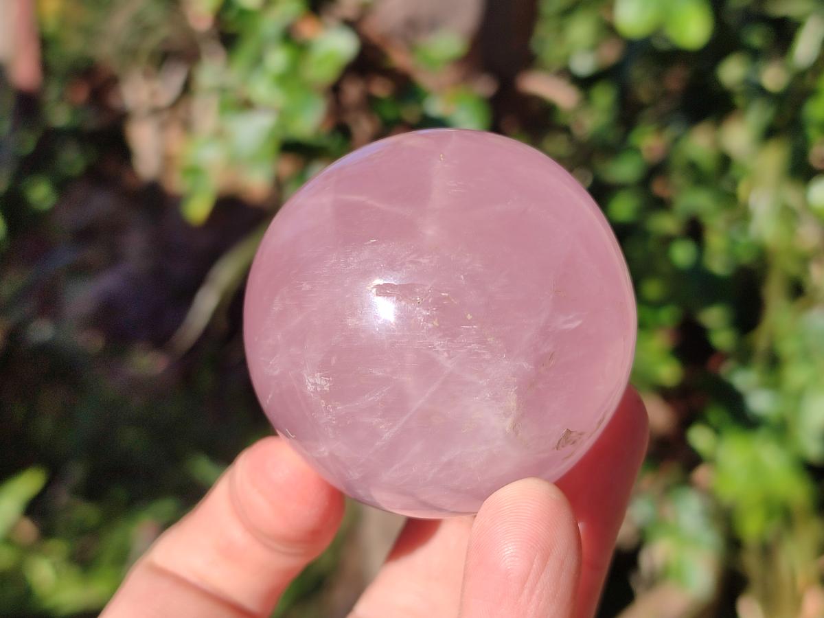 Polished Gemmy Star Rose Quartz Spheres x 4 From Madagascar - Toprock Gemstones and Minerals 