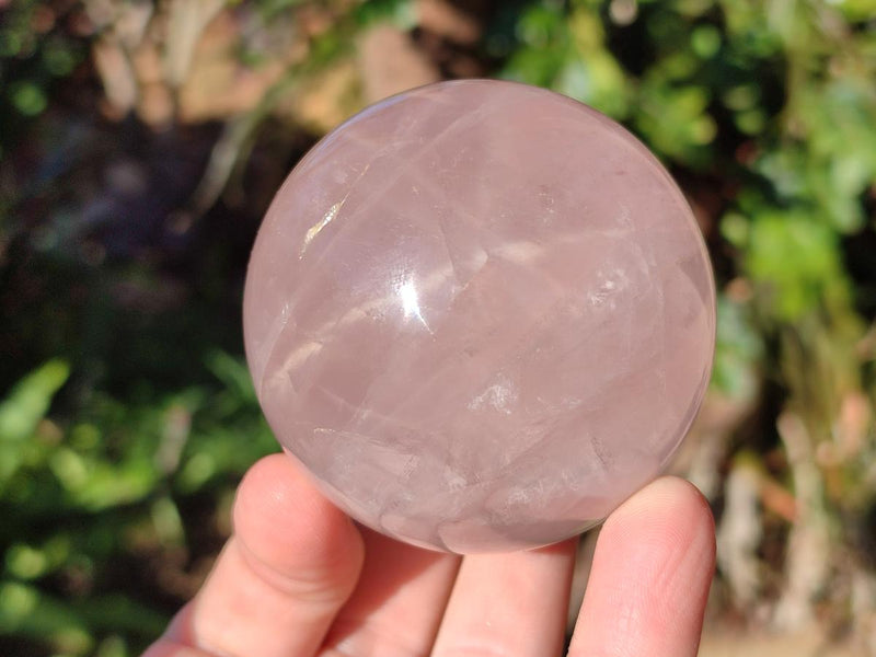 Polished Gemmy Star Rose Quartz Spheres x 4 From Madagascar - Toprock Gemstones and Minerals 
