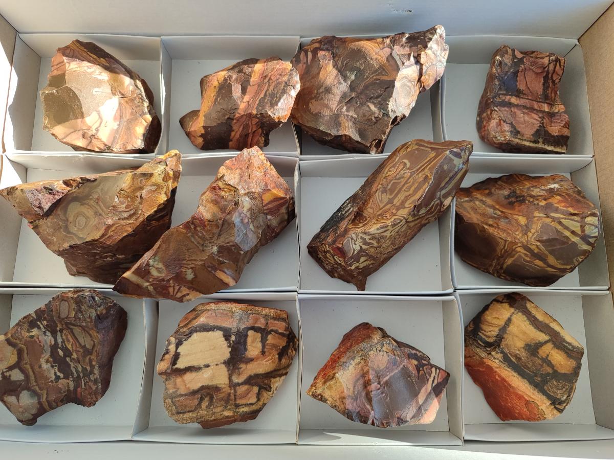 Natural Nguni Jasper Cobbed Specimens x 12 From Northern Cape, South Africa - Toprock Gemstones and Minerals 