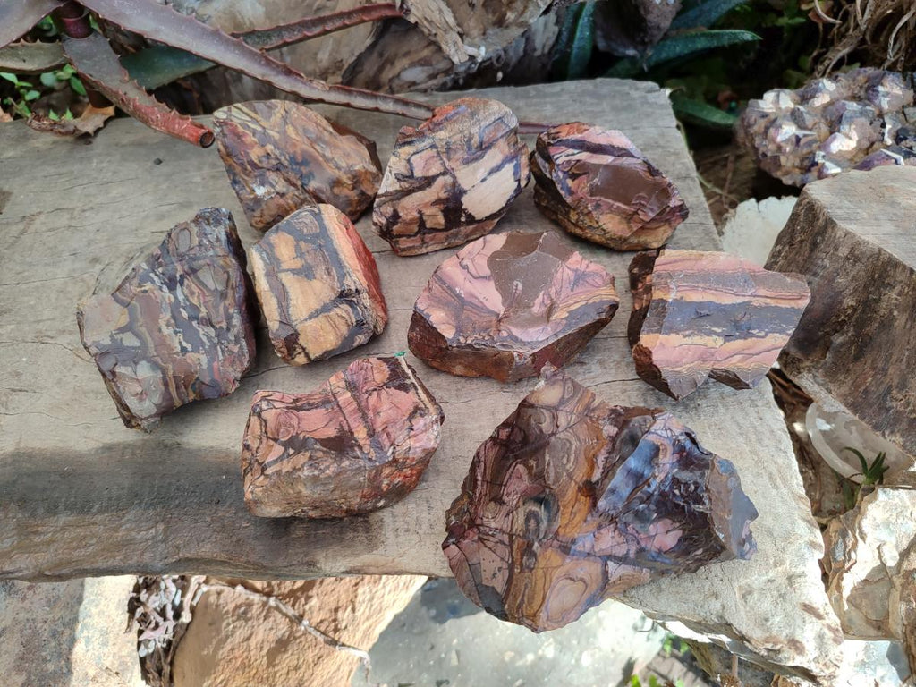 Natural Nguni Jasper Cobbed Specimens x 12 From Northern Cape, South Africa - Toprock Gemstones and Minerals 