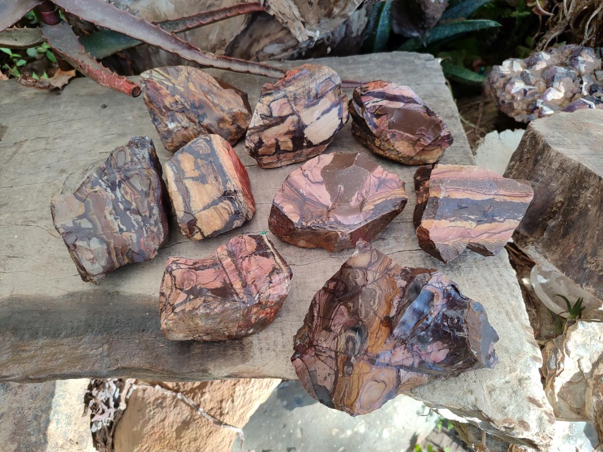 Natural Nguni Jasper Cobbed Specimens x 12 From Northern Cape, South Africa - Toprock Gemstones and Minerals 