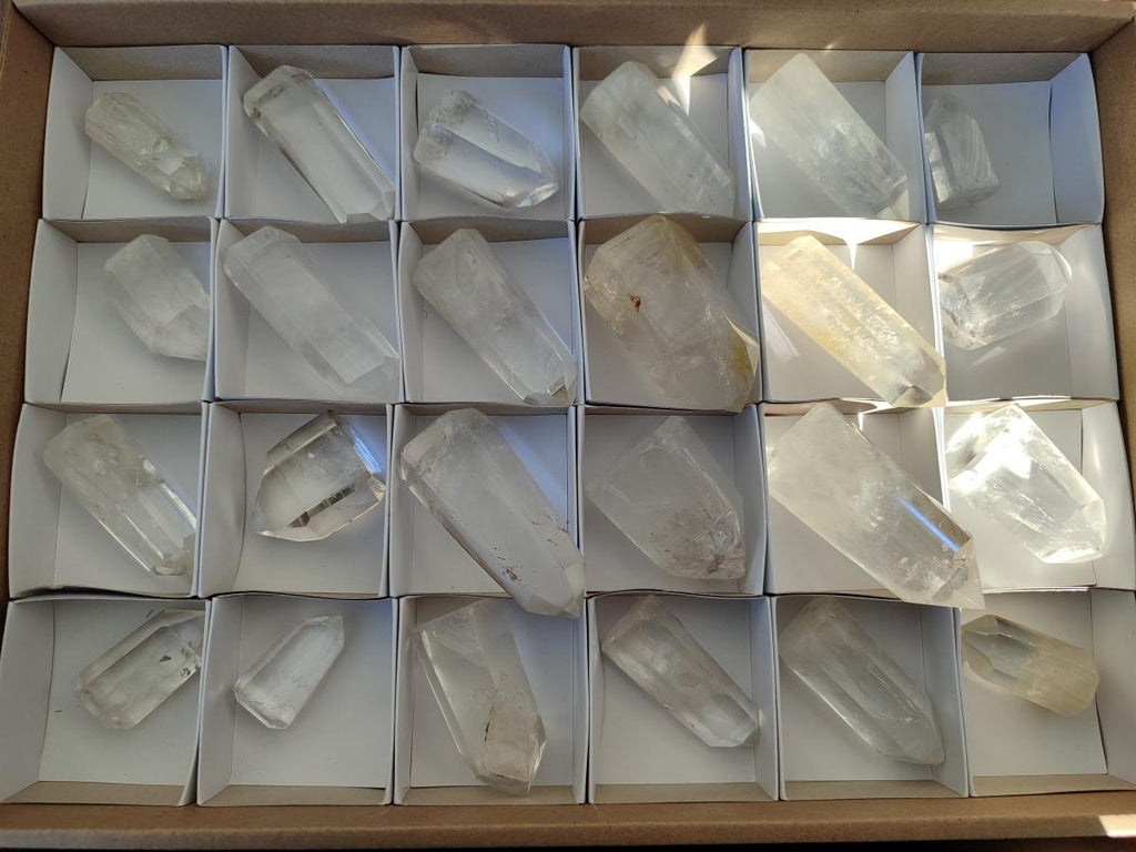 Polished Clear Quartz Crystals x 24 From Madagascar - Toprock Gemstones and Minerals 