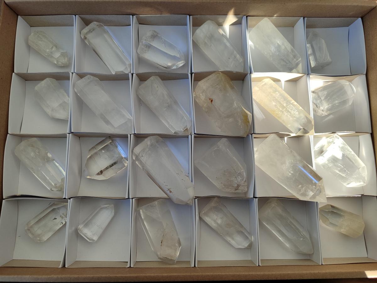 Polished Clear Quartz Crystals x 24 From Madagascar - Toprock Gemstones and Minerals 