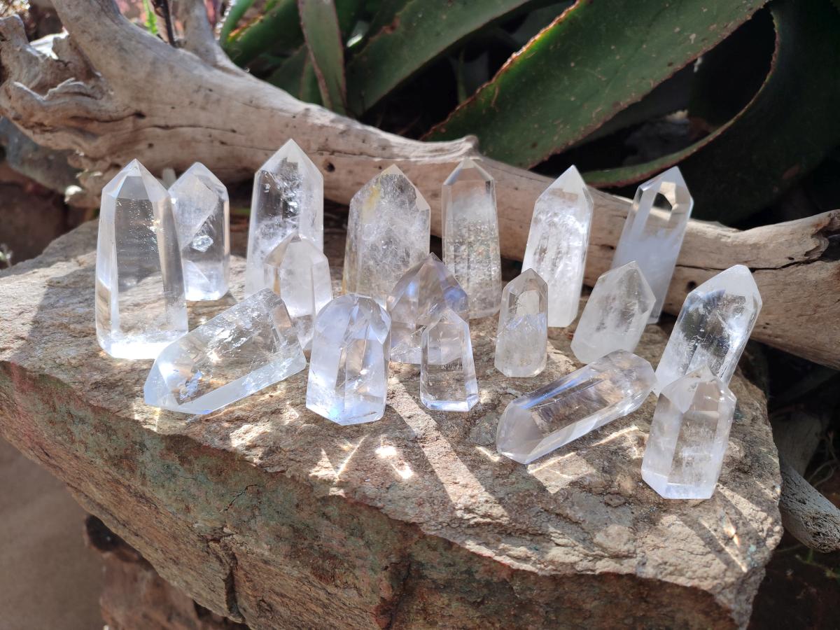 Polished Clear Quartz Crystals x 24 From Madagascar - Toprock Gemstones and Minerals 