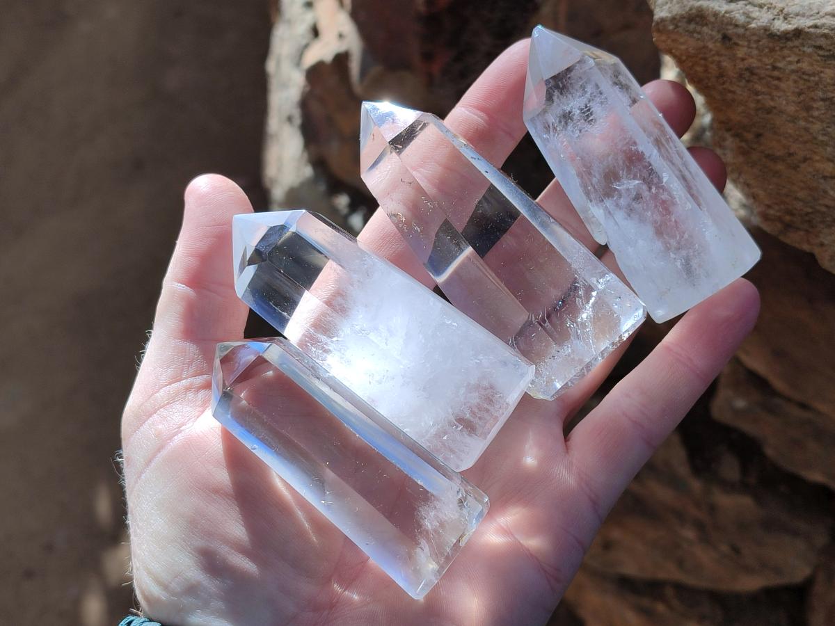 Polished Clear Quartz Crystals x 24 From Madagascar - Toprock Gemstones and Minerals 