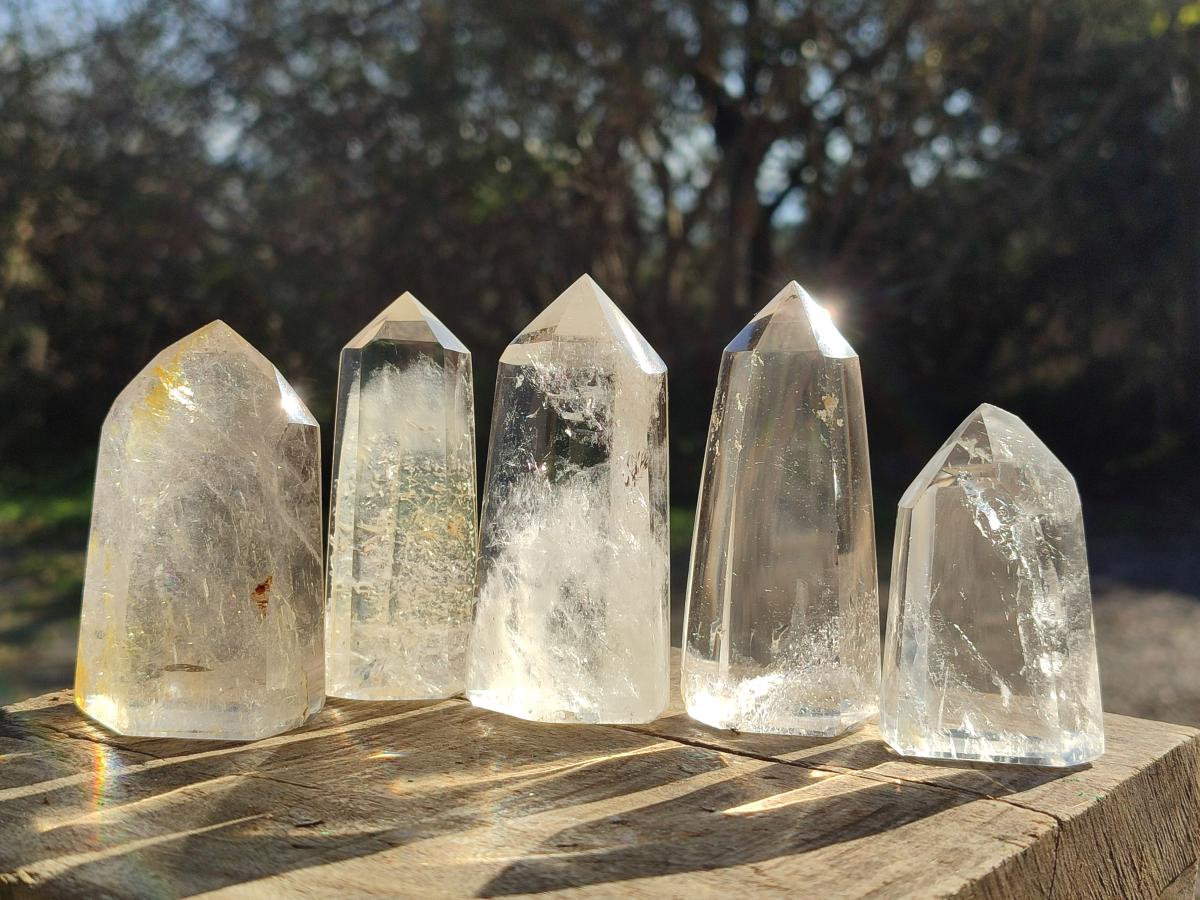 Polished Clear Quartz Crystals x 24 From Madagascar - Toprock Gemstones and Minerals 