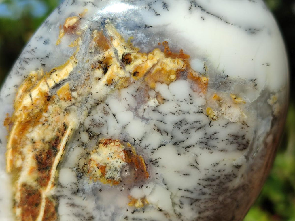Polished Fluorescent Dendritic White Opal Standing Display Pieces x 3 From Moralambo, Madagascar - Toprock Gemstones and Minerals 