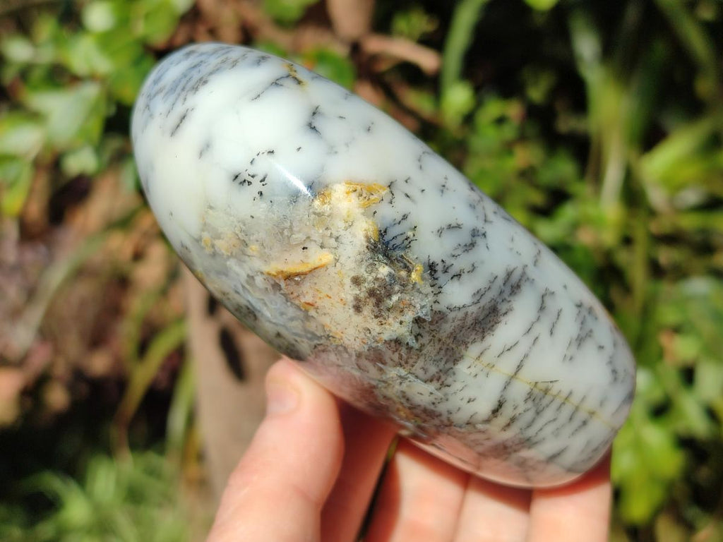 Polished Fluorescent Dendritic White Opal Standing Display Pieces x 3 From Moralambo, Madagascar - Toprock Gemstones and Minerals 