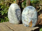Polished Fluorescent Dendritic White Opal Standing Display Pieces x 3 From Moralambo, Madagascar - Toprock Gemstones and Minerals 