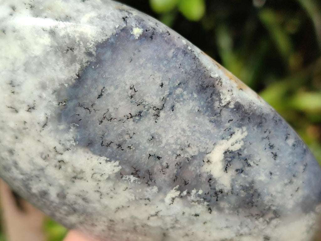 Polished Fluorescent Dendritic White Opal Standing Display Pieces x 3 From Moralambo, Madagascar - Toprock Gemstones and Minerals 