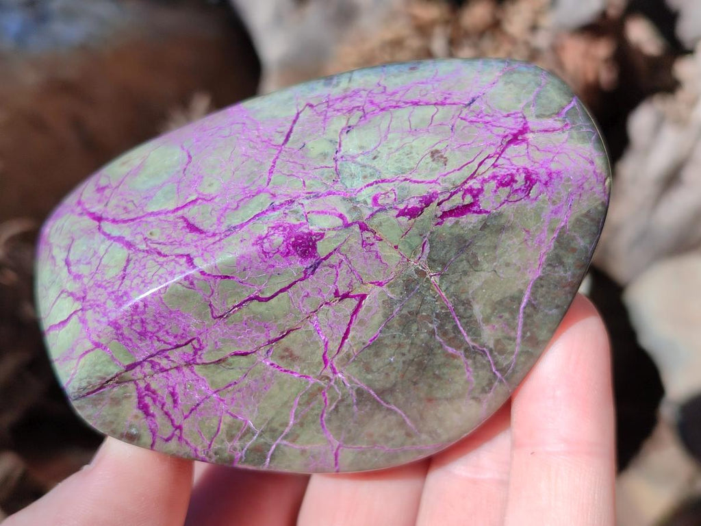 Polished Stichtite Free Forms x 4 From Barberton, South Africa - Toprock Gemstones and Minerals 