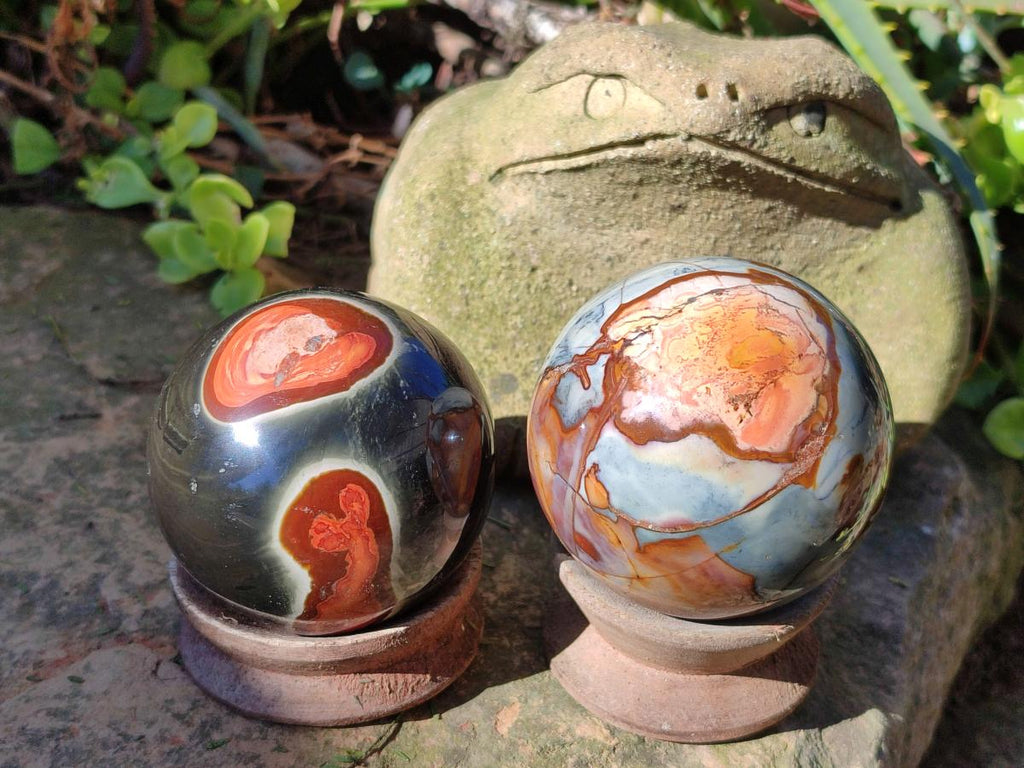 Polished Polychrome Jasper Spheres x 6 From Androka, Madagascar - Toprock Gemstones and Minerals 