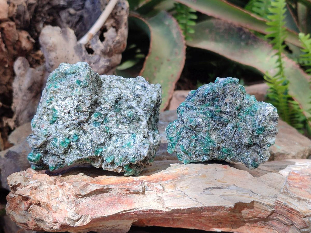 Natural Emerald Mica 'Mutokolite' Cobbed Specimens x 5 From Mutoko, Zimbabwe - Toprock Gemstones and Minerals 
