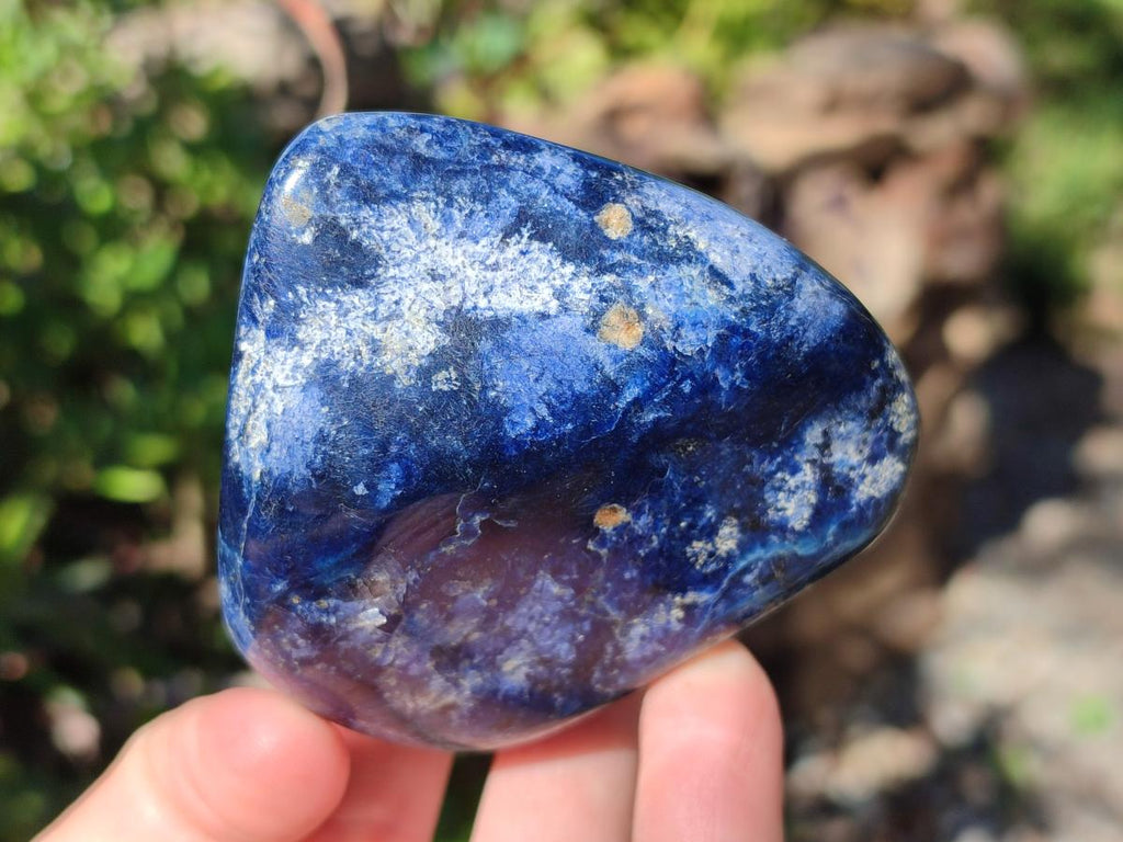 Polished Dumortierite Standing Display Pieces x 7 From Madagascar - Toprock Gemstones and Minerals 
